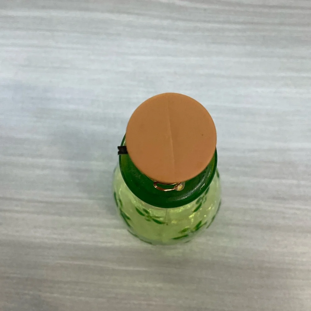 VINTAGE IKEA EMMA DAFNAS LIME GREEN BOTTLE WITH‎ FAIRY LIGHTS
